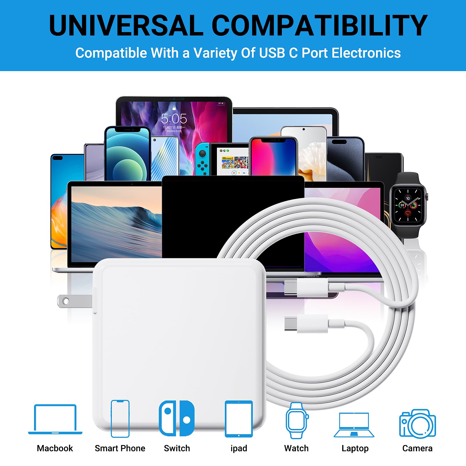 Amazon.co.jp: Mac Book Pro充電器 - 70W USB C充電器、オリジナル品質